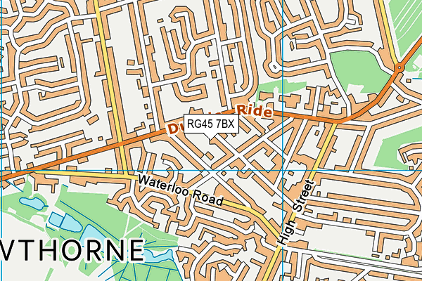 RG45 7BX map - OS VectorMap District (Ordnance Survey)