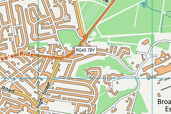 RG45 7BY map - OS VectorMap District (Ordnance Survey)