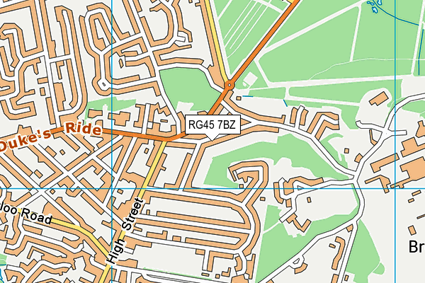 RG45 7BZ map - OS VectorMap District (Ordnance Survey)