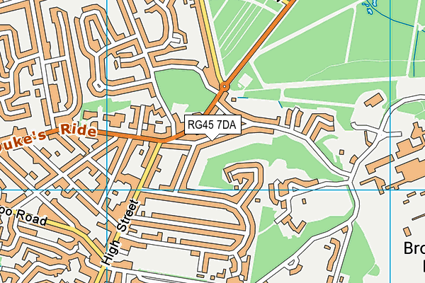 RG45 7DA map - OS VectorMap District (Ordnance Survey)