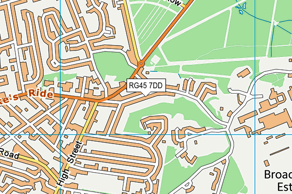 RG45 7DD map - OS VectorMap District (Ordnance Survey)