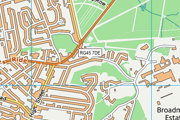 RG45 7DE map - OS VectorMap District (Ordnance Survey)