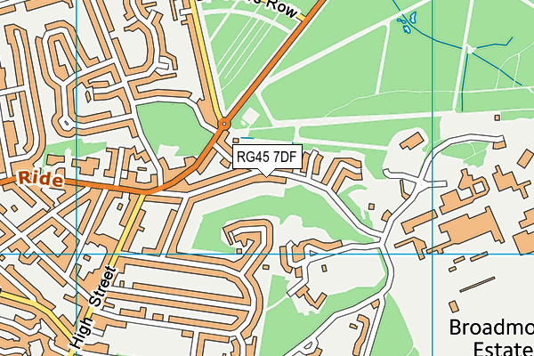 RG45 7DF map - OS VectorMap District (Ordnance Survey)