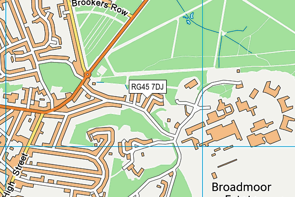 RG45 7DJ map - OS VectorMap District (Ordnance Survey)