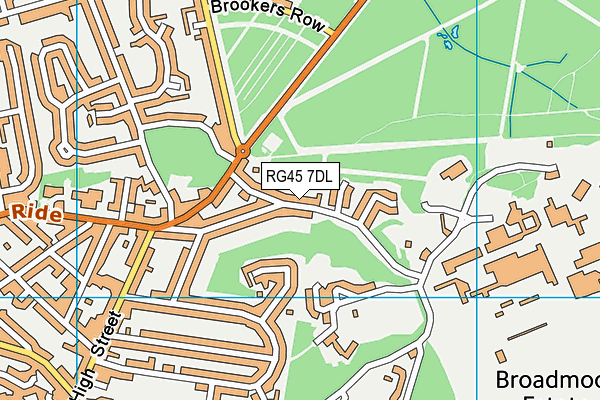 RG45 7DL map - OS VectorMap District (Ordnance Survey)