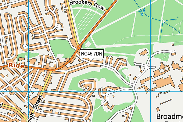 RG45 7DN map - OS VectorMap District (Ordnance Survey)