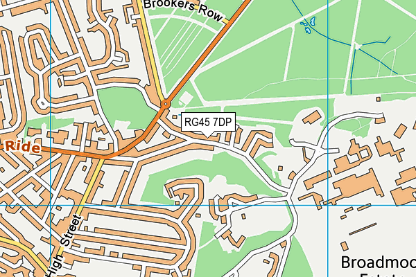RG45 7DP map - OS VectorMap District (Ordnance Survey)