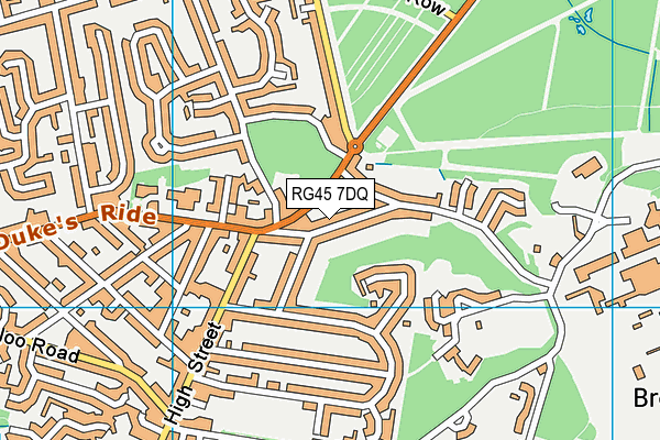 RG45 7DQ map - OS VectorMap District (Ordnance Survey)