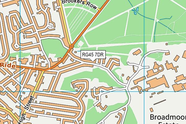 RG45 7DR map - OS VectorMap District (Ordnance Survey)