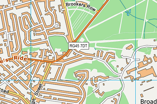 RG45 7DT map - OS VectorMap District (Ordnance Survey)