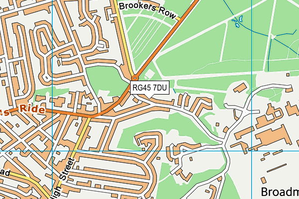 RG45 7DU map - OS VectorMap District (Ordnance Survey)