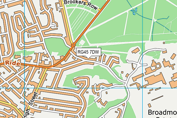 RG45 7DW map - OS VectorMap District (Ordnance Survey)