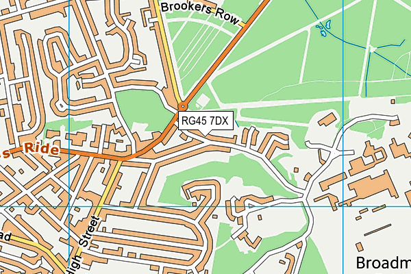 RG45 7DX map - OS VectorMap District (Ordnance Survey)