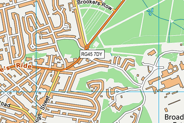 RG45 7DY map - OS VectorMap District (Ordnance Survey)