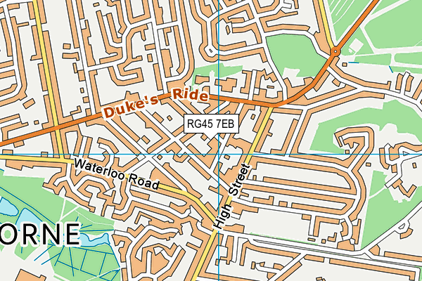 RG45 7EB map - OS VectorMap District (Ordnance Survey)