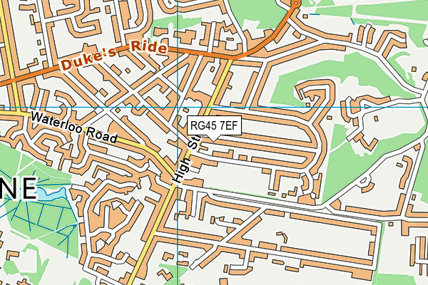 RG45 7EF map - OS VectorMap District (Ordnance Survey)