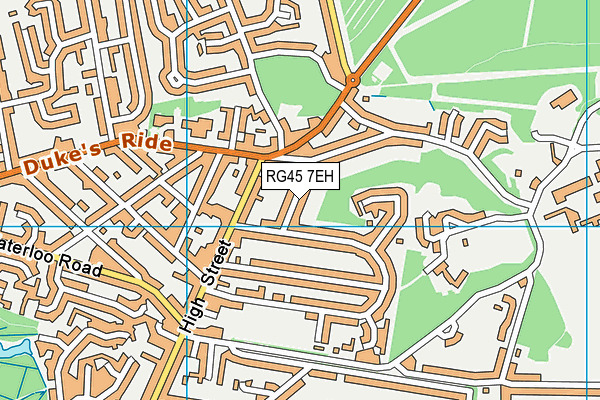 RG45 7EH map - OS VectorMap District (Ordnance Survey)