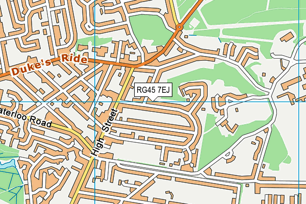 The Green Hut (Closed) map (RG45 7EJ) - OS VectorMap District (Ordnance Survey)
