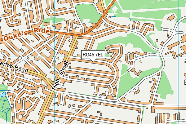 RG45 7EL map - OS VectorMap District (Ordnance Survey)
