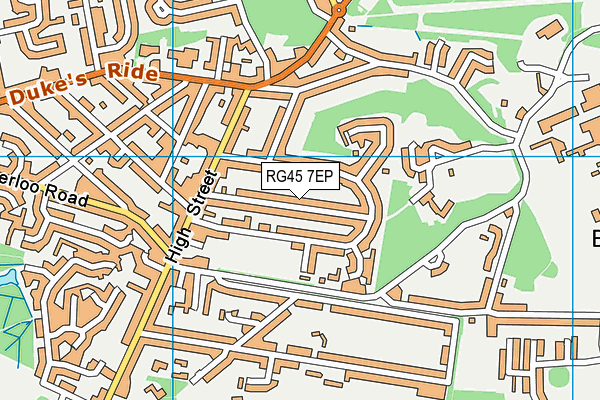 RG45 7EP map - OS VectorMap District (Ordnance Survey)