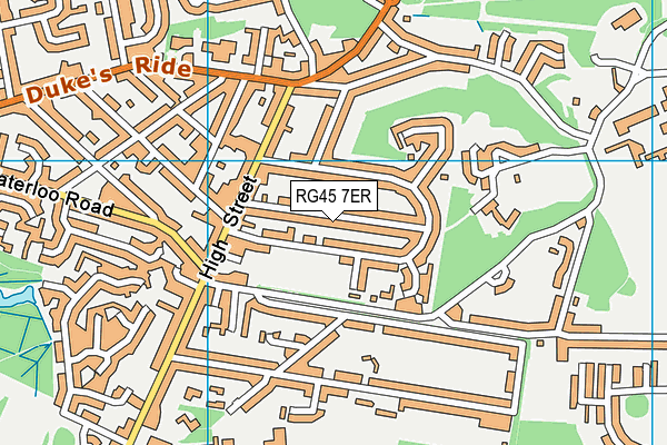 RG45 7ER map - OS VectorMap District (Ordnance Survey)