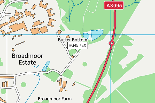 RG45 7EX map - OS VectorMap District (Ordnance Survey)