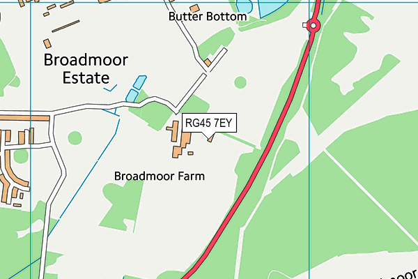 RG45 7EY map - OS VectorMap District (Ordnance Survey)