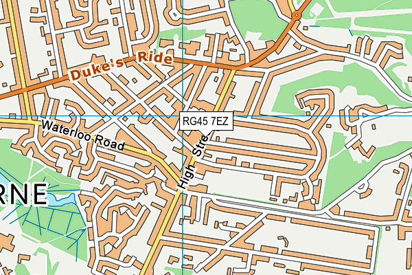 RG45 7EZ map - OS VectorMap District (Ordnance Survey)