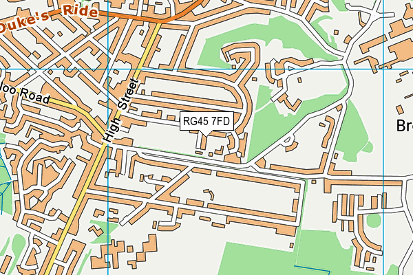 RG45 7FD map - OS VectorMap District (Ordnance Survey)