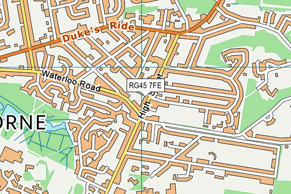 RG45 7FE map - OS VectorMap District (Ordnance Survey)