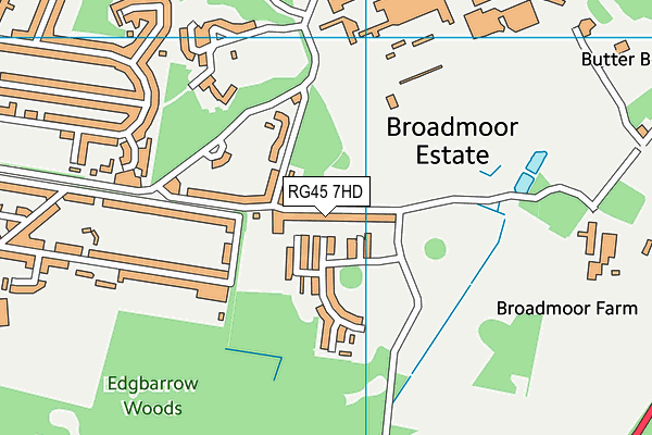 Wildmoor Heath School map (RG45 7HD) - OS VectorMap District (Ordnance Survey)