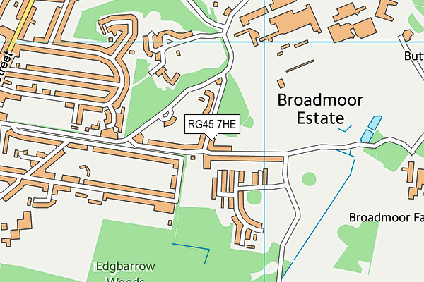 RG45 7HE map - OS VectorMap District (Ordnance Survey)