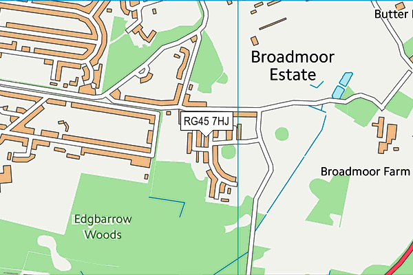 RG45 7HJ map - OS VectorMap District (Ordnance Survey)