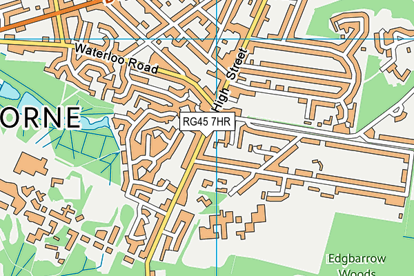 RG45 7HR map - OS VectorMap District (Ordnance Survey)