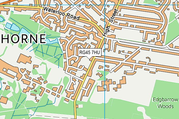 RG45 7HU map - OS VectorMap District (Ordnance Survey)
