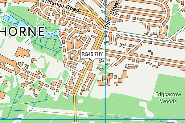 RG45 7HY map - OS VectorMap District (Ordnance Survey)