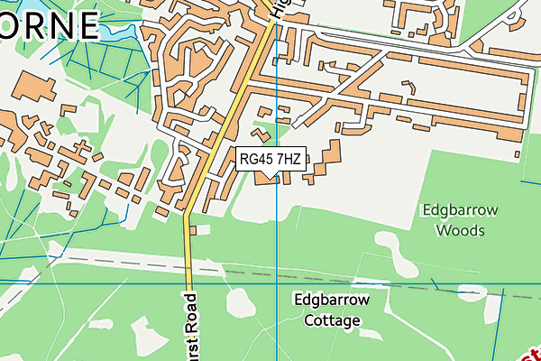 RG45 7HZ map - OS VectorMap District (Ordnance Survey)