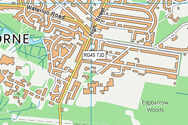 RG45 7JD map - OS VectorMap District (Ordnance Survey)