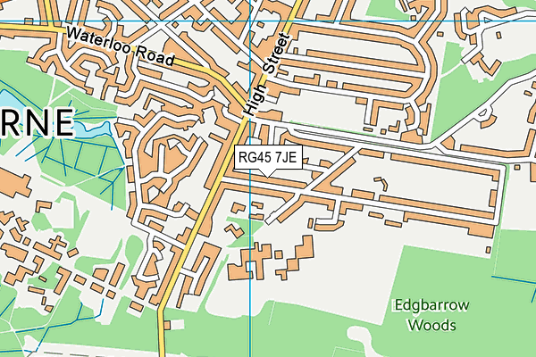 RG45 7JE map - OS VectorMap District (Ordnance Survey)