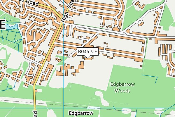 RG45 7JF map - OS VectorMap District (Ordnance Survey)