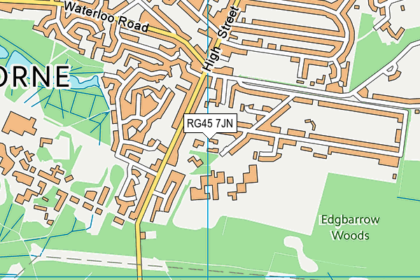 RG45 7JN map - OS VectorMap District (Ordnance Survey)