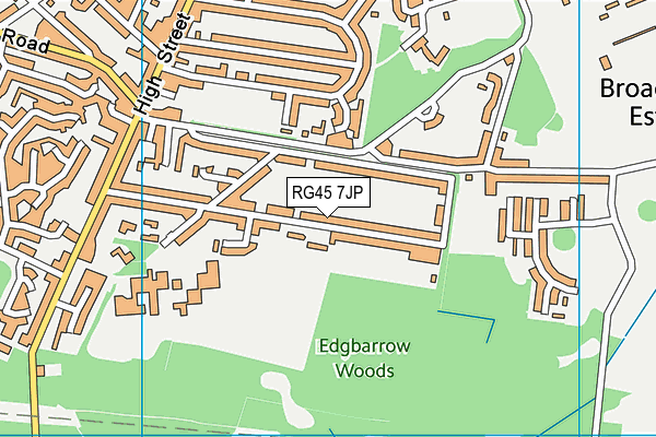 RG45 7JP map - OS VectorMap District (Ordnance Survey)