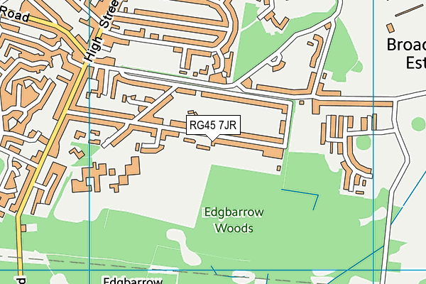 RG45 7JR map - OS VectorMap District (Ordnance Survey)