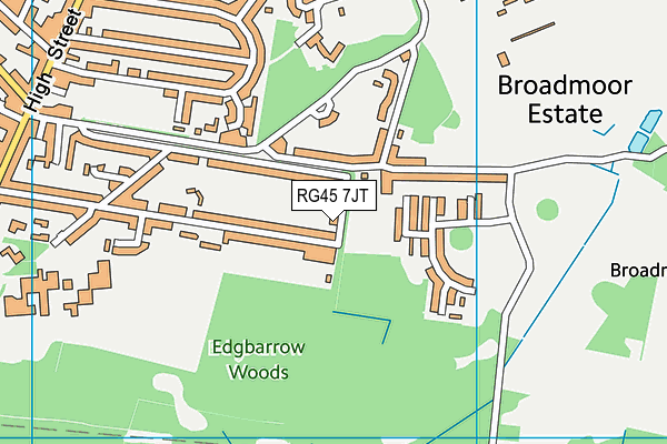 RG45 7JT map - OS VectorMap District (Ordnance Survey)