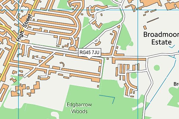 RG45 7JU map - OS VectorMap District (Ordnance Survey)