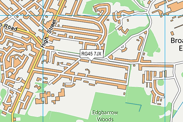 RG45 7JX map - OS VectorMap District (Ordnance Survey)