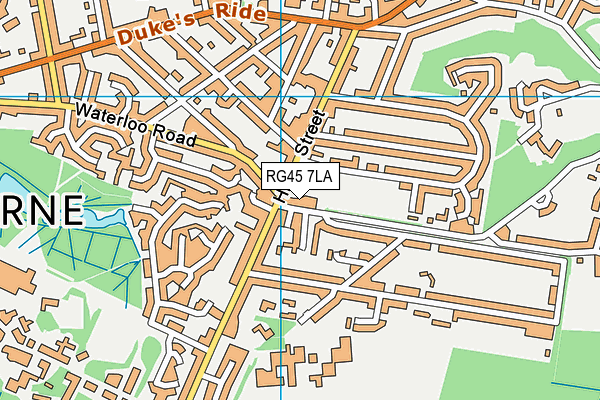 RG45 7LA map - OS VectorMap District (Ordnance Survey)
