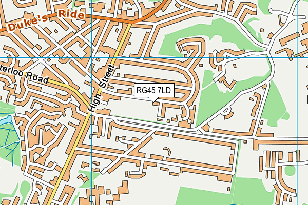 Morgan Recreation Ground map (RG45 7LD) - OS VectorMap District (Ordnance Survey)