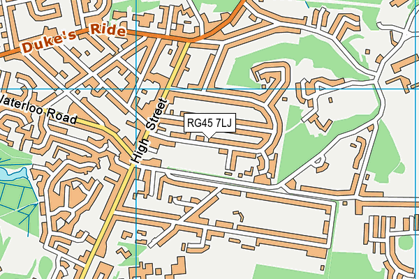 RG45 7LJ map - OS VectorMap District (Ordnance Survey)