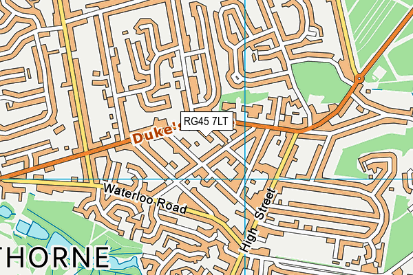 RG45 7LT map - OS VectorMap District (Ordnance Survey)